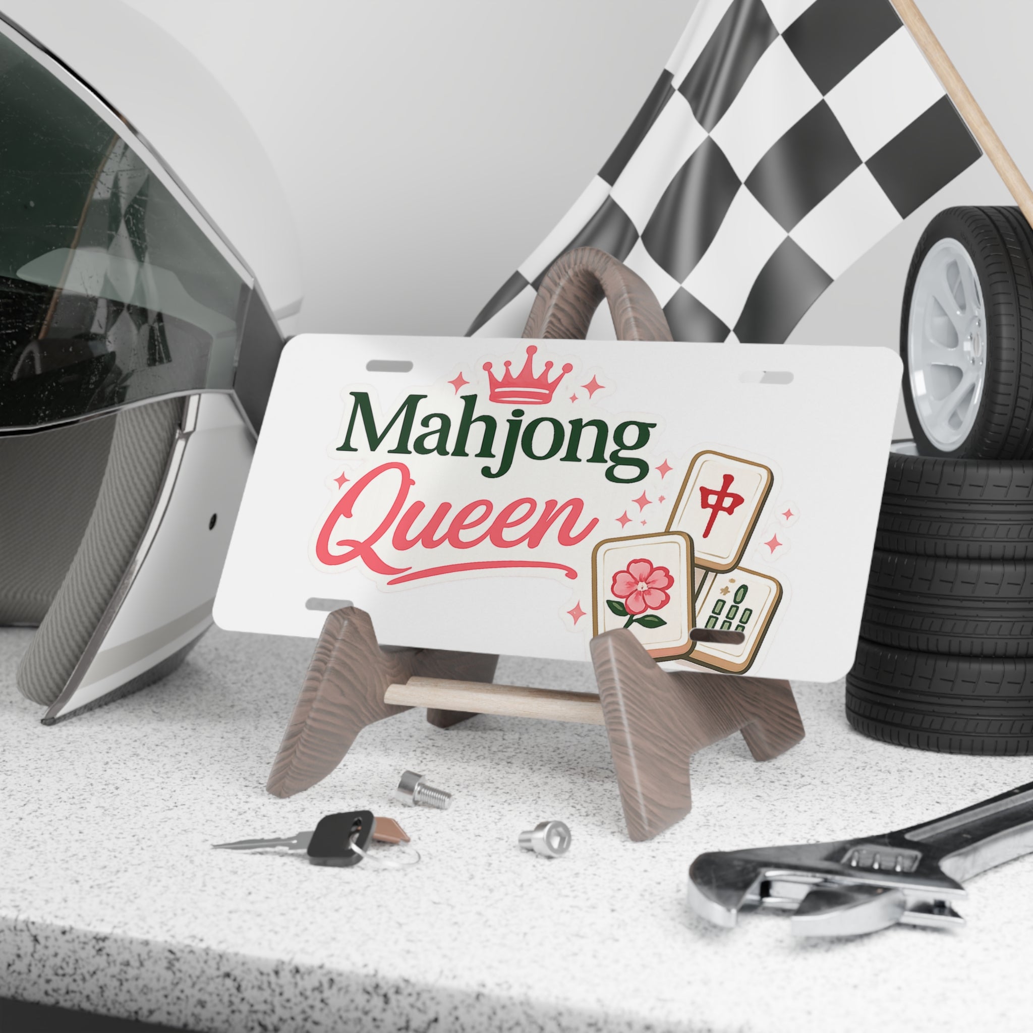 Mahjong Queen Car Plate