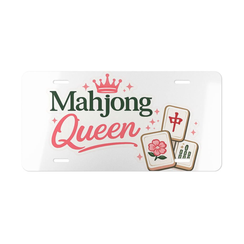 Mahjong Queen Car Plate