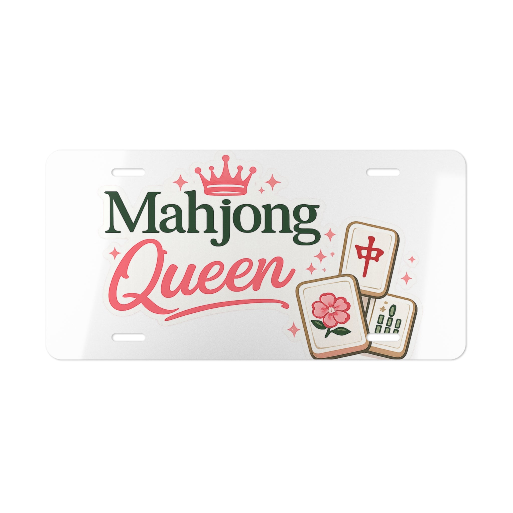Mahjong Queen Car Plate