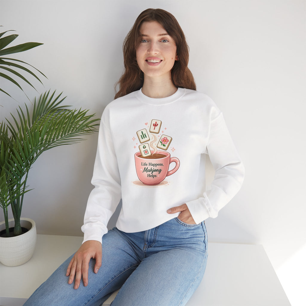 Life Happens, Mahjong Helps Crewneck